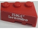 Part No: 6565pb20  Name: Wedge 3 x 2 Left with White 'SKF BREMBO' on Red Background Pattern (Sticker) - Set 8157