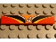 Part No: 6636pb003  Name: Tile 1 x 6 with '4', Orange, White, Black, Yellow, Red Pattern (Sticker) - Set 8380