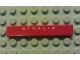 Part No: 6636pb055  Name: Tile 1 x 6 with White 'STRALIS' on Red Background Pattern (Sticker) - Set 8654