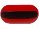 Part No: 66857pb047  Name: Tile, Round 2 x 4 Oval with Black Stripe with Curved Side Pattern (Sticker) - Set 76914