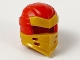 Part No: 66953pb04  Name: Minifigure, Headgear Ninjago Wrap Type 7 with 4 Slits on Front with Molded Pearl Gold Armor Pattern