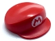 Part No: 67017pb01  Name: Large Figure Headgear, Super Mario Cap with Capital Letter M in White Oval Pattern (Regular Mario)