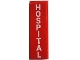Part No: 69729pb221 Name: Tile 2 x 6 with White 'HOSPITAL' Vertical Pattern (Sticker) - Set 60330 Part No: 69729pb221 Name: Tile 2 x 6 with White 'HOSPITAL' Vertical Pattern (Sticker) - Set 60330