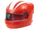 Part No: 7071pb11  Name: Minifigure, Headgear Helmet Formula 1 with Molded Trans-Black Visor and Printed White Stripes Pattern