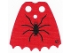 Part No: 71351  Name: Minifigure Cape Cloth, Scalloped 6 Points with Black Spider and Copyright Symbol (©) Pattern