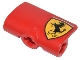 Part No: 71682pb005L  Name: Technic, Panel Curved 2 x 3 x 1 with Ferrari Logo Black Horse on Yellow Shield Pattern Model Left Side