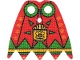 Part No: 71941  Name: Minifigure Cape Cloth, Angular Points with Amazon Achu Pattern