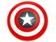 Part No: 75902pb01  Name: Minifigure, Shield Round with Rounded Front with Bullseye with Captain America Star Pattern
