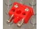 Lot ID: 18103796  Part No: 766c01  Name: Electric, Connector, 2-Way Male Squared Narrow Long with Center Post