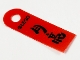 Part No: 76799b  Name: Plastic Banner with Black Chinese Logogram '月亮' (Moon) Pattern