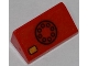 Part No: 85984pb023  Name: Slope 30 1 x 2 x 2/3 with Black Telephone Dial and Yellow Button Pattern (Sticker) - Set 6860