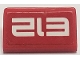 Part No: 85984pb221  Name: Slope 30 1 x 2 x 2/3 with White 'E12' on Red Background Pattern (Sticker) - Set 70615