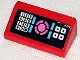 Part No: 85984pb322  Name: Slope 30 1 x 2 x 2/3 with Keypad and Dark Pink, Medium Azure and White Buttons on Dark Blue Background Pattern (Sticker) - Set 41347
