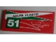 Part No: 87079pb0405L  Name: Tile 2 x 4 with 'ADLER PLASTIC', '51' and 'nordmeccanica group' Pattern Model Left Side (Sticker) - Set 75908