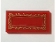 Part No: 87079pb0729  Name: Tile 2 x 4 with Gold Bordered Red Rug Pattern (Sticker) - Set 41188