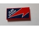 Part No: 87079pb0738  Name: Tile 2 x 4 with Red Lightning and 'AIR SHOW' Pattern (Sticker) - Set 60177