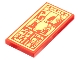 Part No: 87079pb1085  Name: Tile 2 x 4 with Gold Family Cleaning and Chinese Logogram '除陳布新' (Remove Old, Bring New) Pattern (Sticker) - Set 80108