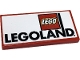 Part No: 87079pb1351  Name: Tile 2 x 4 with Large LEGO Logo and 'LEGOLAND' Pattern (Sticker) - Sets 40429 / 40473