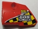 Part No: 87080pb041  Name: Technic, Panel Fairing # 1 Small Smooth Short, Side A with Black and Yellow Squares, 'BIG big WHEELS', 'GASoline' Pattern (Sticker) - Set 42005