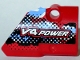 Part No: 87086pb001  Name: Technic, Panel Fairing # 2 Small Smooth Short, Side B with 'V4 POWER' Pattern (Sticker) - Set 8048