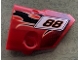 Part No: 87086pb067  Name: Technic, Panel Fairing # 2 Small Smooth Short, Side B with Black Number 88 and Flames Pattern (Sticker) - Set 8051