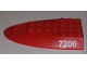 Part No: 87615pb01  Name: Aircraft Fuselage Aft Section Curved Top 6 x 10 with '7206' Pattern on Both Sides (Stickers) - Set 7206
