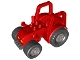 Part No: 87967c01pb01  Name: Duplo Farm Tractor with 2 x 2 Studs on Hood and Yellow Headlights Pattern