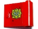 Part No: 92263pb008  Name: Door 1 x 3 x 2 Right - Open Between Top and Bottom Hinge with Gold 'NEWBURY FIRE DEPT' Badge and Crossed Silver Axes Pattern (Sticker) - Set 70436