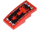 Part No: 93606pb015  Name: Slope, Curved 4 x 2 with Red Fire Breathing Dragon Head Pattern (Sticker) - Set 70404