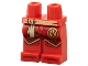 Part No: 970c00pb1636  Name: Hips and Legs with Bright Light Yellow Sash, Ninjago Logogram Letter K in Circle, Dark Red Robe Ends with Gold Trim, Knee Pads and Toes Pattern