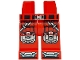 Lego part: Hips and Legs with Black Belt and Pockets, Silver and Metallic Light Blue Buckle, Knee Pads, Toes and Harness Pattern