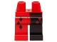 Lot ID: 122343811  Part No: 970d03pb02  Name: Hips and 1 Black Left Leg, 1 Red Right Leg with Diamonds, Red Diamonds on Top, Black Bar Above Left Leg Pattern