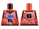 Part No: 973bpb188  Name: Torso Basketball Jersey Tank Top with Black Trim, NBA Logo, and Black Number  6 Pattern