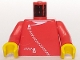 Part No: 973p0ac04  Name: Torso Jacket with White Zippers and Neck Pattern / Red Arms / Yellow Hands
