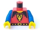 Part No: 973p4bc02  Name: Torso Castle Dragon Knights Dragon Face on Shield Pattern / Blue Arms / Yellow Hands