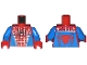 Part No: 973pb0190c01  Name: Torso Spider-Man Costume 1 Blue Pattern / Blue Arms / Red Hands