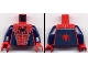 Part No: 973pb0325c01  Name: Torso Spider-Man Costume 3 Dark Blue Pattern / Dark Blue Arms / Red Hands