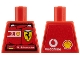 Lot ID: 297941264  Part No: 973pb0341  Name: Torso Racers Ferrari Front, Vodafone Back (Stickers) with M. Schumacher Name Pattern