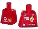 Lot ID: 365281286  Part No: 973pb0342  Name: Torso Racers Ferrari front, Vodafone back (Stickers) with R. Barrichello Name Pattern