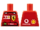 Part No: 973pb0414  Name: Torso Racers Ferrari Front, Vodafone Back (Stickers) with F. Massa Name Pattern
