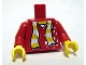 Lot ID: 203722722  Part No: 973pb0446c01  Name: Torso Scarf Yellow Stripes Pattern (Sticker) / Red Arms / Yellow Hands