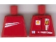 Part No: 973pb0544  Name: Torso Racers Ferrari front, White Streak back (Stickers) with K. Raikkonen Name Pattern