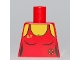Lot ID: 405798489  Part No: 973pb0710  Name: Torso Female Swimsuit with Lifeguard Ring and Yellow 'G.T' Pattern