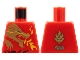 Part No: 973pb0833  Name: Torso Ninjago Gold Dragon Head and Flames Front and 'Kai' Back Pattern