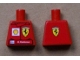 Part No: 973pb0920  Name: Torso Racers Ferrari/Shell front, Ferrari Logo back (Stickers) with K. Raikkonen Name Pattern