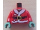Part No: 973pb0950c01  Name: Torso Santa Jacket with Fur, Black Belt and Candy Cane Pattern / Red Arms / Sand Green Hands