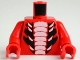 Part No: 973pb1038c01  Name: Torso Ninjago Snake with White and Large Black Scales Pattern / Red Arms / Red Hands