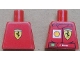 Lot ID: 395470146  Part No: 973pb1075  Name: Torso Racers Ferrari front, Ferrari Logo back (Stickers) with F. Massa Name Pattern
