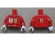 Part No: 973pb1075c01  Name: Torso Racers Ferrari front, Ferrari Logo back (Stickers) with F. Massa Name Pattern / Red Arms / White Hands