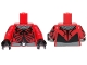 Part No: 973pb1484c01  Name: Torso SW Darth Maul Chest with Gray and Silver Collar and Belt Pattern / Printed Red Arms / Black Hands